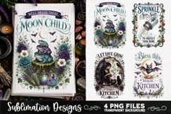 Magic Witchy Kitchen Towels PNG Sublimation Designs 4 Files Product Image 3