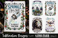 Magic Witchy Kitchen Towels PNG Sublimation Designs 4 Files Product Image 4