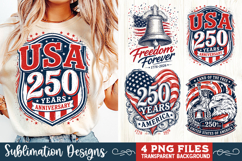 USA 250th Anniversary 4 PNG Sublimation, Patriotic 4th Product Image 4