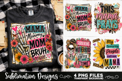 Trendy Mama PNG , Retro Collage Mama 4 Designs Sublimation Product Image 2