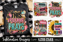 Trendy Mama PNG , Retro Collage Mama 4 Designs Sublimation Product Image 4