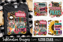 Trendy Mama PNG , Retro Collage Mama 4 Designs Sublimation Product Image 3