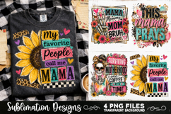 Trendy Mama PNG , Retro Collage Mama 4 Designs Sublimation Product Image 1
