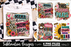 Trendy Mama PNG , Retro Collage Mama 4 Designs Sublimation Product Image 5