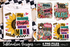 Trendy Mama PNG , Retro Collage Mama 4 Designs Sublimation Product Image 6