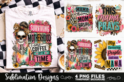 Trendy Mama PNG , Retro Collage Mama 4 Designs Sublimation Product Image 7