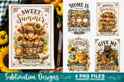Sunflower Kitchen Towels PNG Sublimation Designs 4 Files Product Image 4