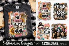 Trendy Mama PNG , Retro Collage Mama 4 Designs Sublimation Product Image 3
