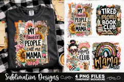 Trendy Mama PNG , Retro Collage Mama 4 Designs Sublimation Product Image 3