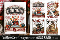 Funny Kitchen Towel 4 PNG Retro PNG Sublimation Product Image 2
