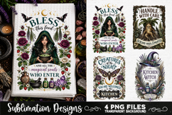 Magic Witchy Kitchen Towels PNG Sublimation Designs 4 Files Product Image 4