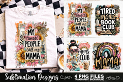Trendy Mama PNG , Retro Collage Mama 4 Designs Sublimation Product Image 6
