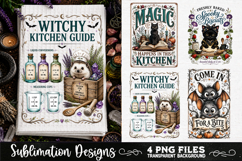 Magic Witchy Kitchen Towels PNG Sublimation Designs 4 Files Product Image 3