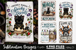 Magic Witchy Kitchen Towels PNG Sublimation Designs 4 Files Product Image 4