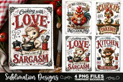 Funny Kitchen Towel 4 PNG Retro PNG Sublimation Product Image 2