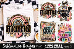 Trendy Mama PNG , Retro Collage Mama 4 Designs Sublimation Product Image 10