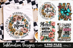 Trendy Mama PNG , Retro Collage Mama 4 Designs Sublimation Product Image 4