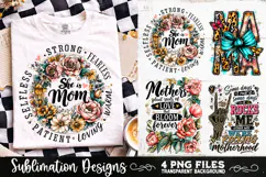 Trendy Mama PNG , Retro Collage Mama 4 Designs Sublimation Product Image 4
