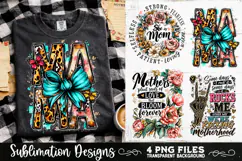 Trendy Mama PNG , Retro Collage Mama 4 Designs Sublimation Product Image 6