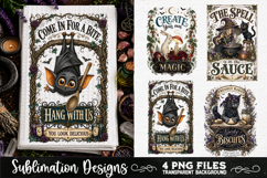 Magic Witchy Kitchen Towels PNG Sublimation Designs 4 Files Product Image 4
