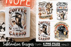 Funny Coffee Animals PNG Sublimation Designs 4 Files Product Image 4