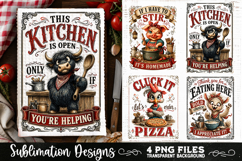 Funny Kitchen Towel 4 PNG Retro PNG Sublimation Product Image 4