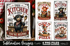 Funny Kitchen Towel 4 PNG Retro PNG Sublimation Product Image 4