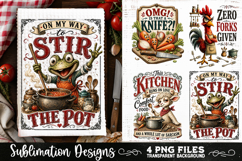 Funny Kitchen Towel 4 PNG Retro PNG Sublimation Product Image 1