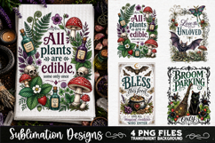 Magic Witchy Kitchen Towels PNG Sublimation Designs 4 Files Product Image 3