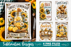 Sunflower Kitchen Towels PNG Sublimation Designs 4 Files Product Image 2