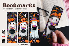 Halloween Bookmark Pumpkin Cute Ghost Design Printable_17 Product Image 1