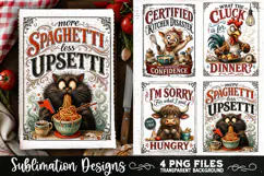 Funny Kitchen Towel 4 PNG Retro PNG Sublimation Product Image 1