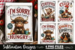 Funny Kitchen Towel 4 PNG Retro PNG Sublimation Product Image 2