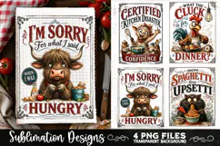 Funny Kitchen Towel 4 PNG Retro PNG Sublimation Product Image 2