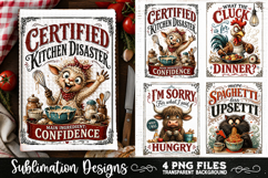 Funny Kitchen Towel 4 PNG Retro PNG Sublimation Product Image 3