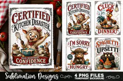 Funny Kitchen Towel 4 PNG Retro PNG Sublimation Product Image 3