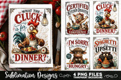 Funny Kitchen Towel 4 PNG Retro PNG Sublimation Product Image 4