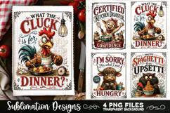 Funny Kitchen Towel 4 PNG Retro PNG Sublimation Product Image 4