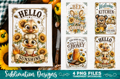 Sunflower Kitchen Towels PNG Sublimation Designs 4 Files Product Image 2