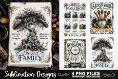 Magic Witchy Kitchen Towels PNG Sublimation Designs 4 Files Product Image 2