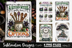 Magic Witchy Kitchen Towels PNG Sublimation Designs 4 Files Product Image 4