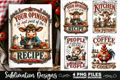 Funny Kitchen Towel 4 PNG Retro PNG Sublimation Product Image 3