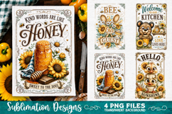 Sunflower Kitchen Towels PNG Sublimation Designs 4 Files Product Image 3