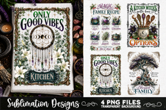 Magic Witchy Kitchen Towels PNG Sublimation Designs 4 Files Product Image 3