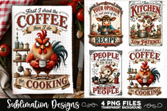 Funny Kitchen Towel 4 PNG Retro PNG Sublimation Product Image 4