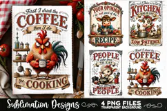Funny Kitchen Towel 4 PNG Retro PNG Sublimation Product Image 4