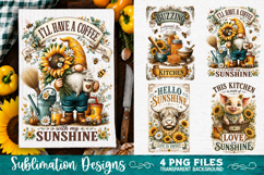 Sunflower Kitchen Towels PNG Sublimation Designs 4 Files Product Image 4