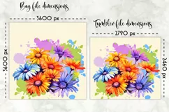 Lunch Bag Sublimation with Flowers | Floral Lunch Bag Design Product Image 2