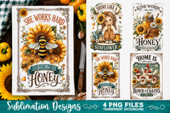 Sunflower Kitchen Towels PNG Sublimation Designs 4 Files Product Image 2