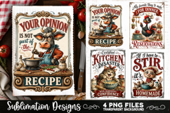 Funny Kitchen Towel 4 PNG Retro PNG Sublimation Product Image 2